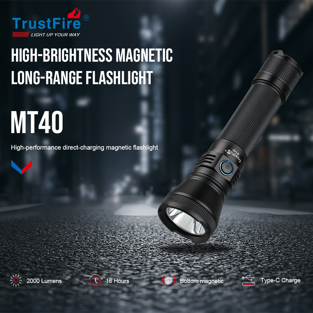 Home Cinema Imax - Тактический перезаряжаемый фонарь Trustfire MT40, 2000